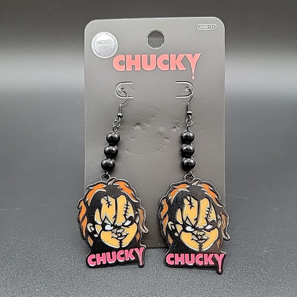 Chucky Dangle Earrings Horror Slasher Killer Doll Gothic Jewelry Nickel Free